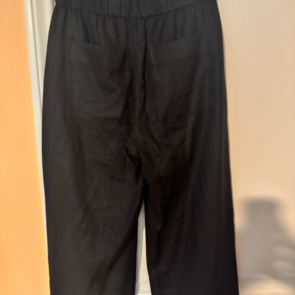 Everlane Easy Pants in Black Linen Size smail - Picture 3 of 6